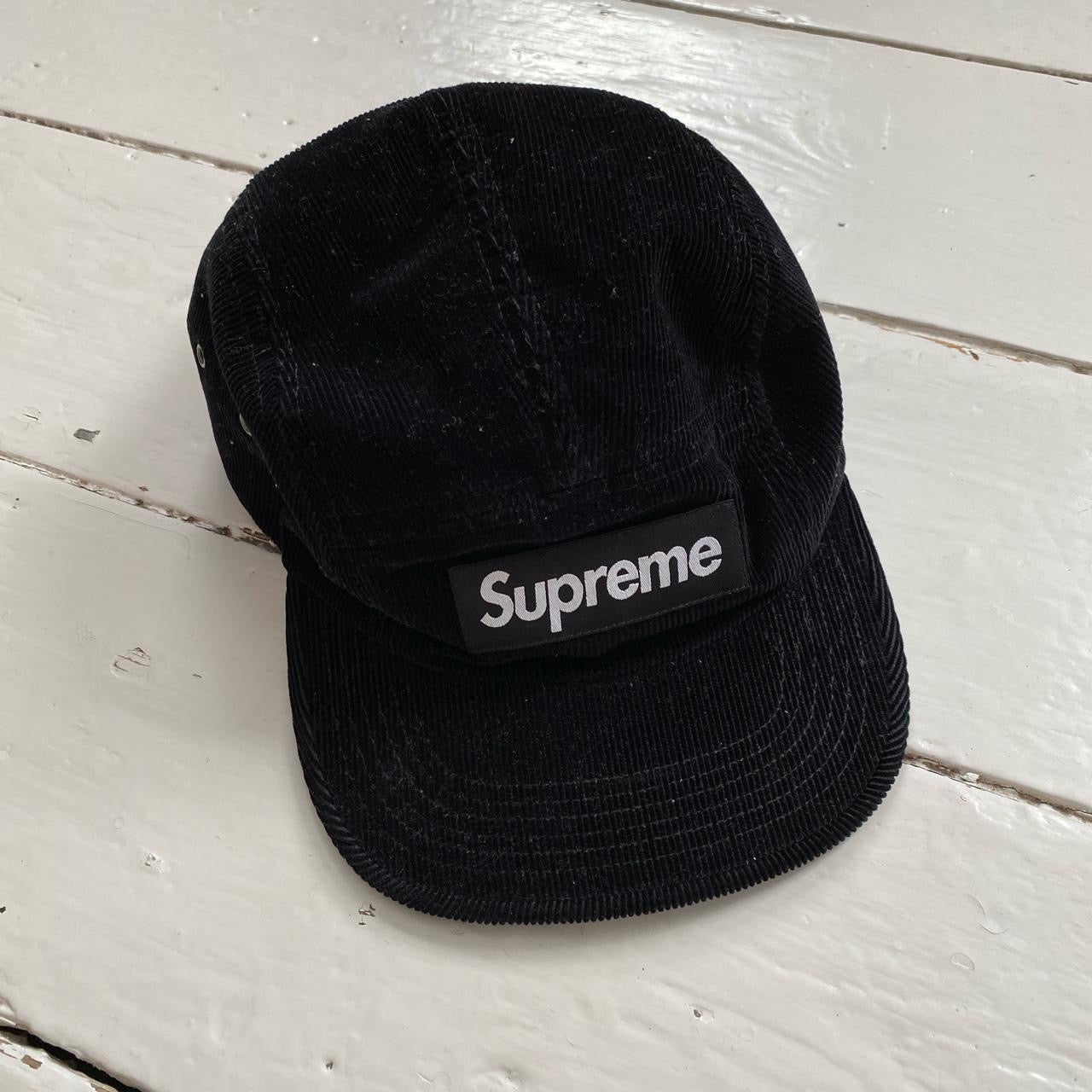 Supreme Corduroy Black Cap