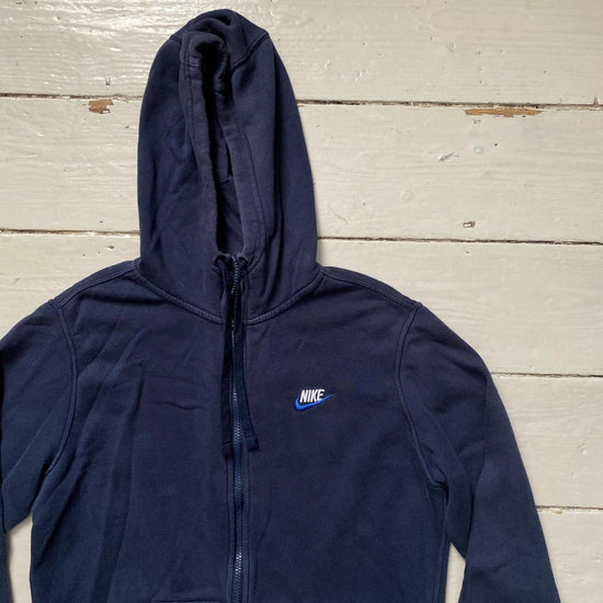 Nike Swoosh Navy Hoodie (Medium)