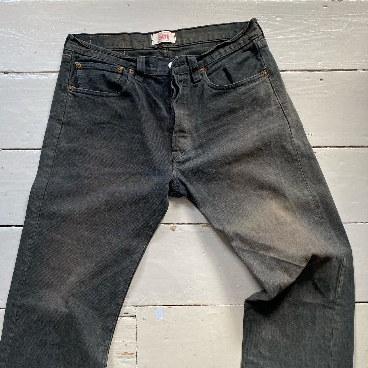 Levis Charcoal 501 Jeans (32/32)