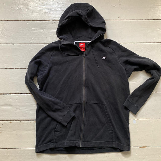 Nike Swoosh Box Logo Black Hoodie (XL)