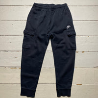 Nike Black and White Cargo Joggers (Medium)