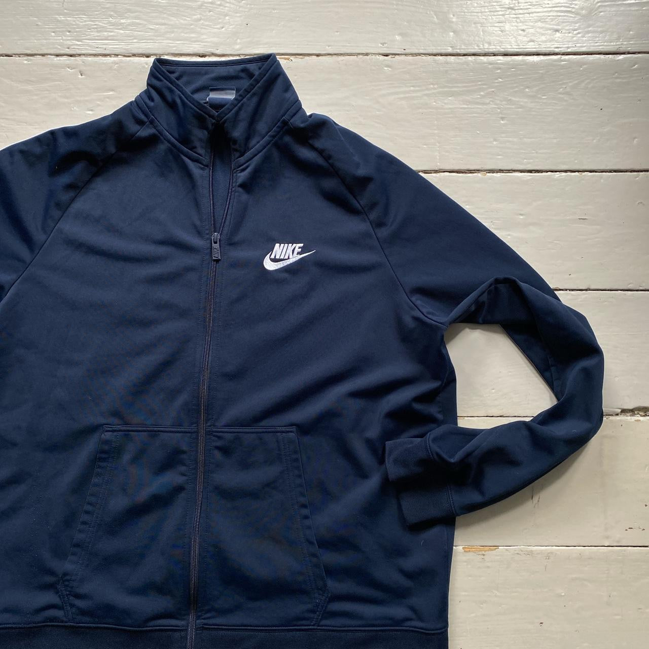 Nike Swoosh Navy Track Jacket (XXL)