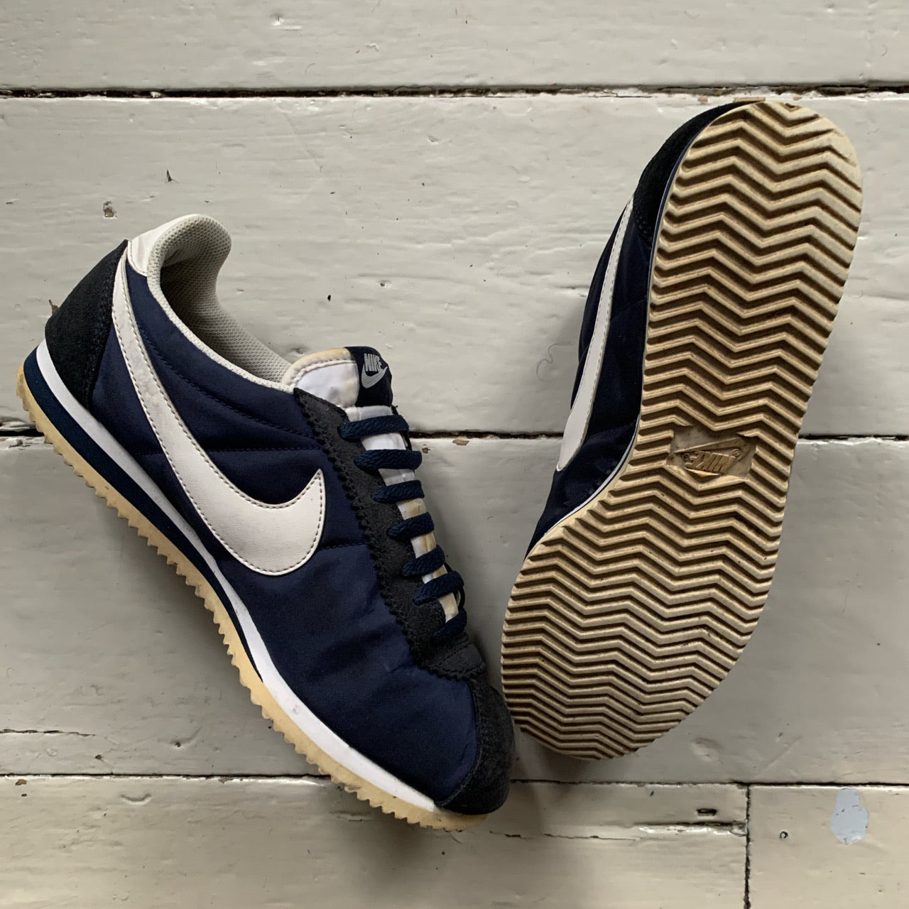 Nike Cortez Navy and White (UK 7)