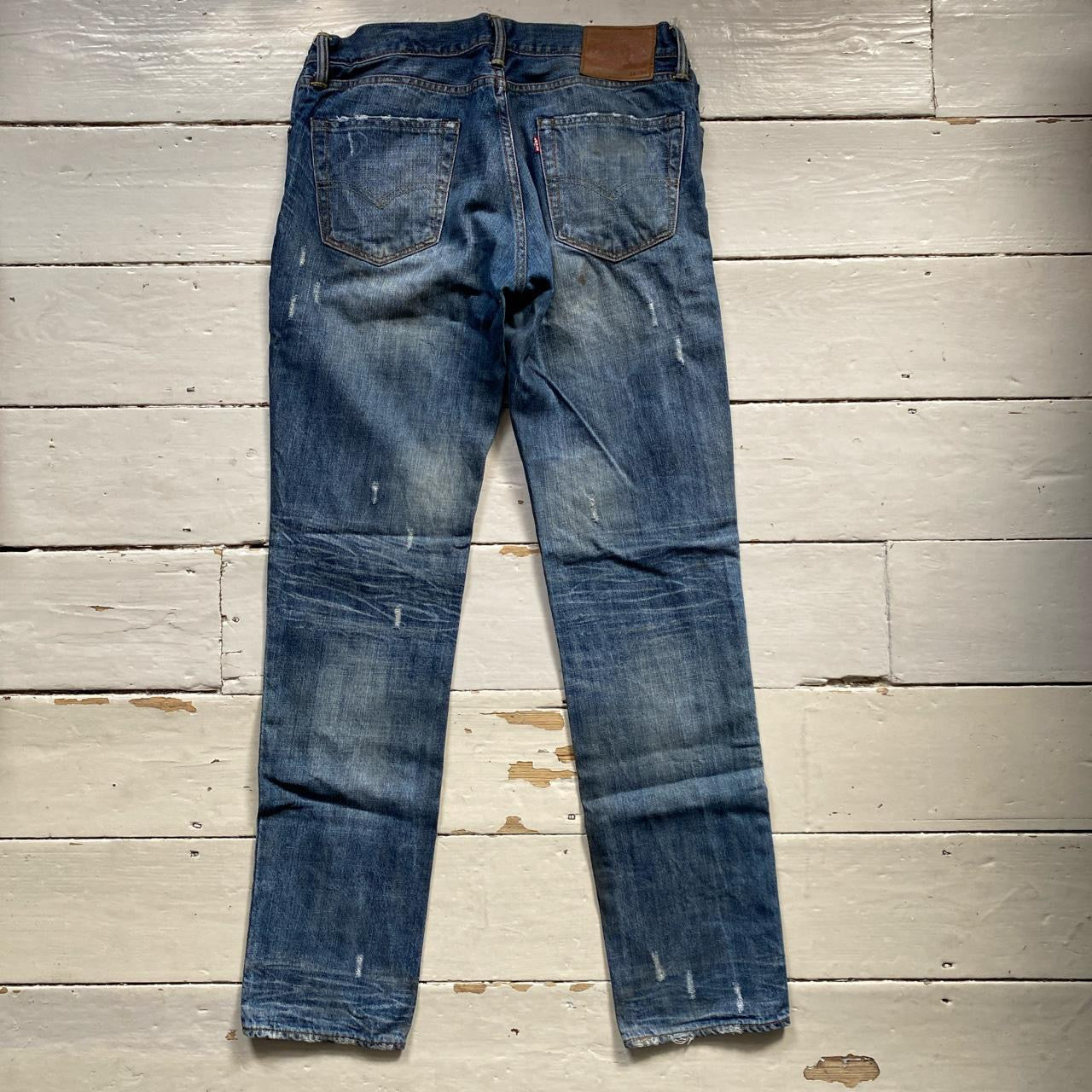 Levis 511 Navy Distressed Jeans (34/34)