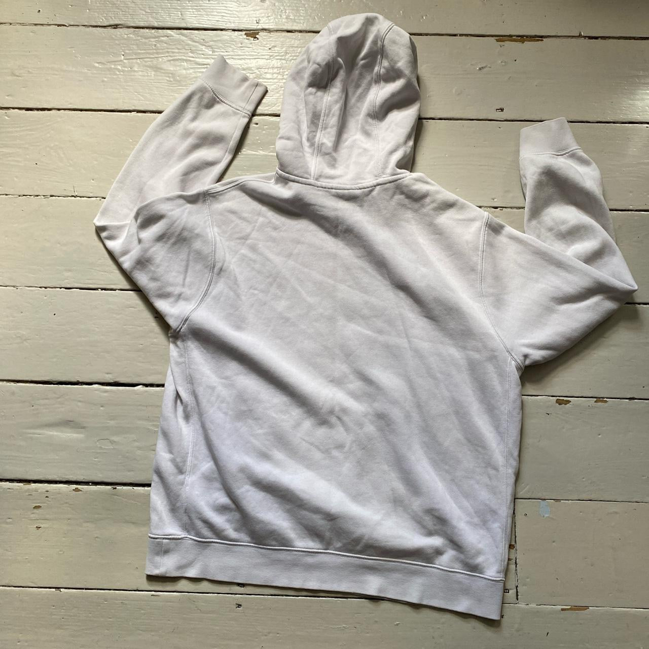 Nike Swoosh White Hoodie (Large)