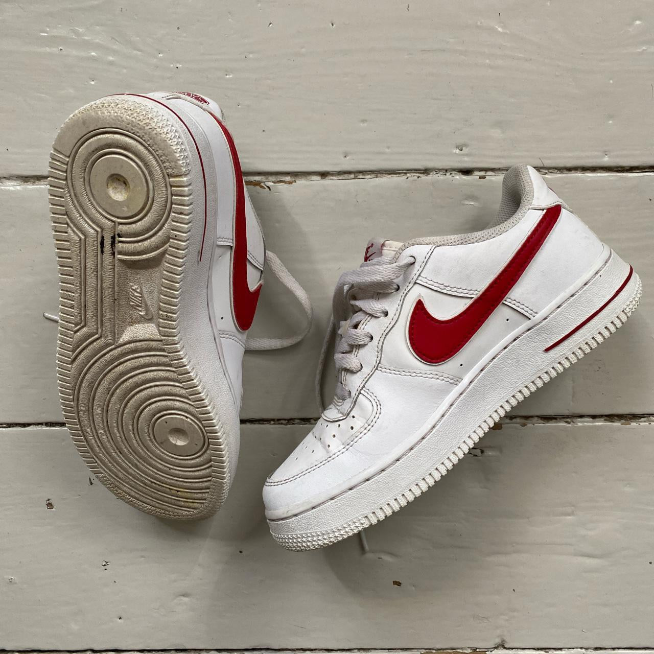 Nike Air Force 1 Red and White (UK 4)