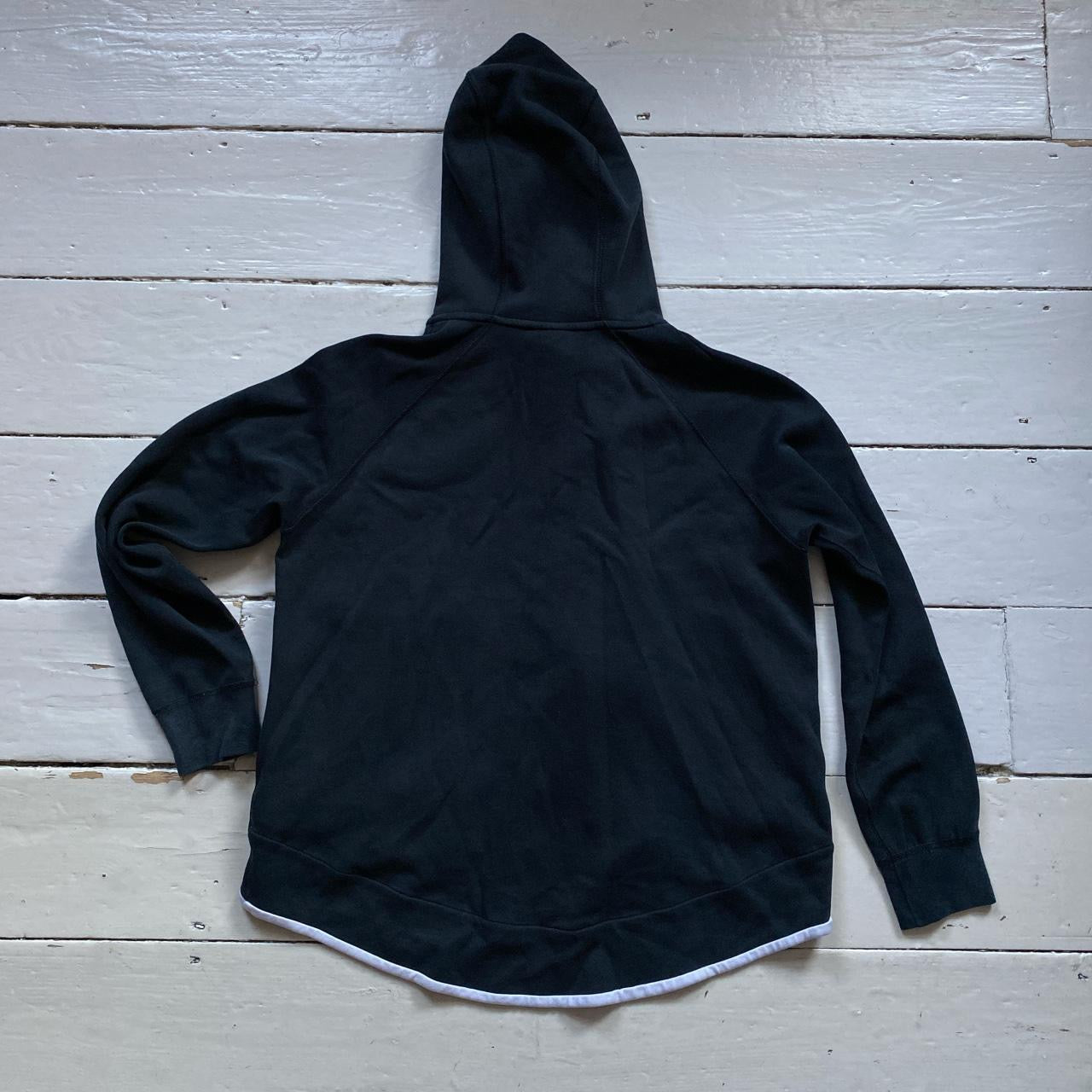 Nike Swoosh Black and White Hoodie (Small)