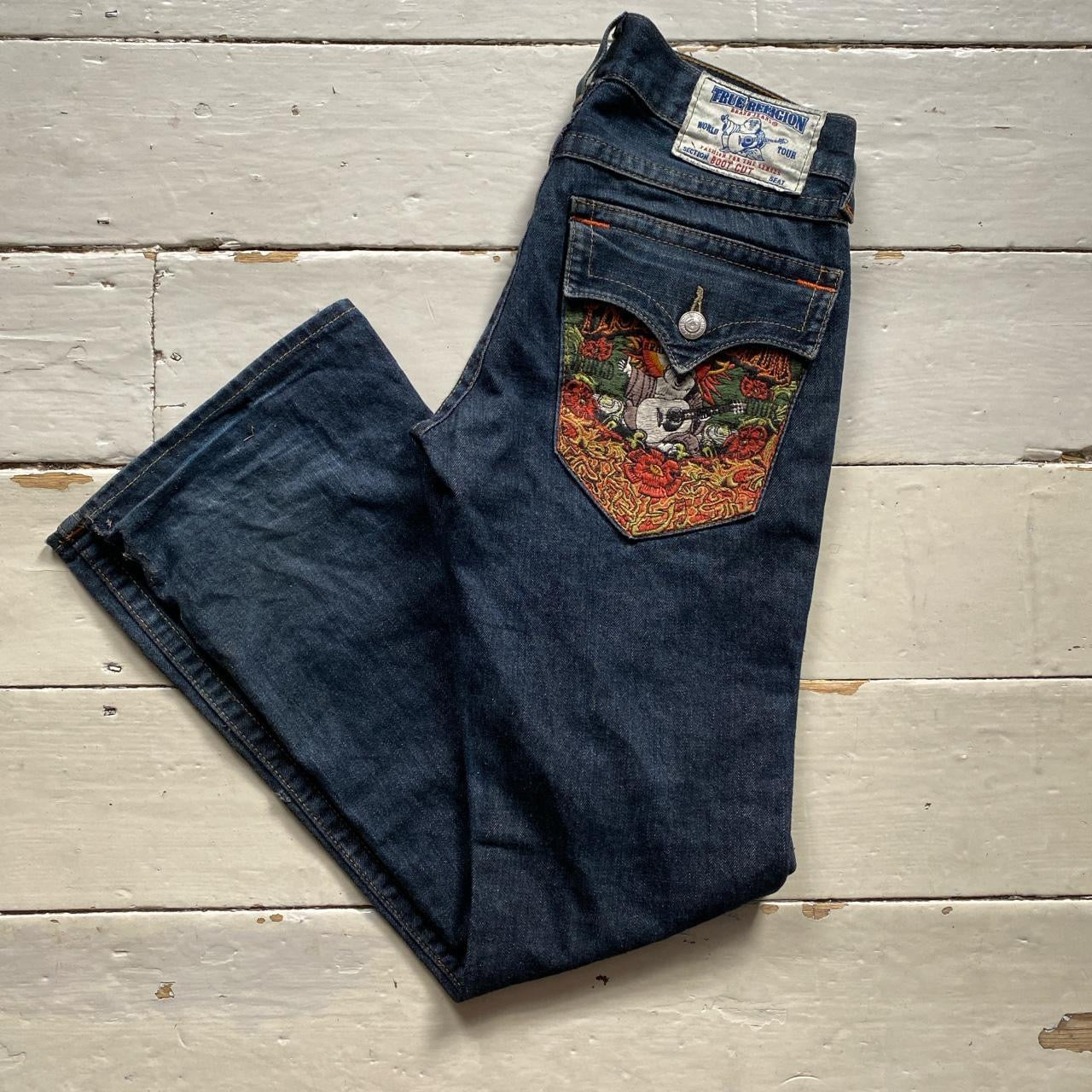True Religion Bootcut Embroidered Jeans (30/34)