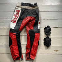 Redbull Full Leather Bomber Jacket and Trousers (Medium Jacket 34W Bottoms)
