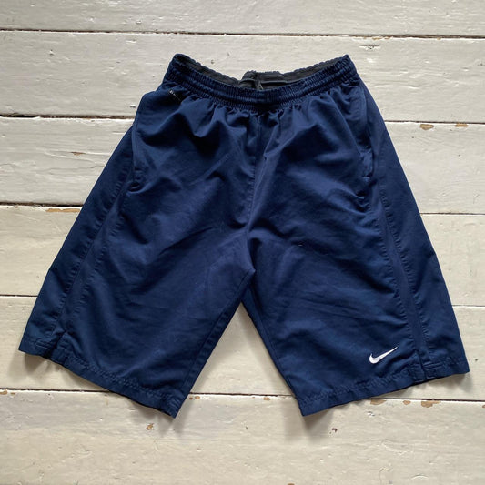 Nike Vintage Swoosh Navy Shorts (Large)