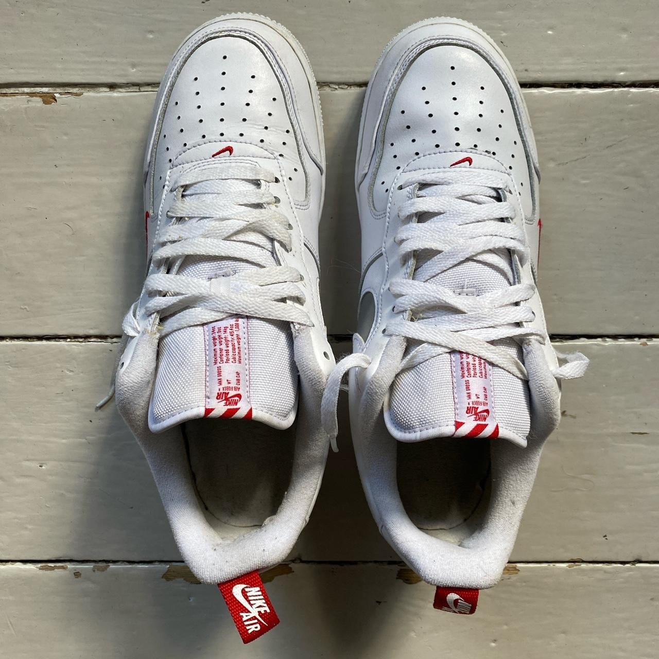 Nike Air Force 1 White Red Silver (UK 10)