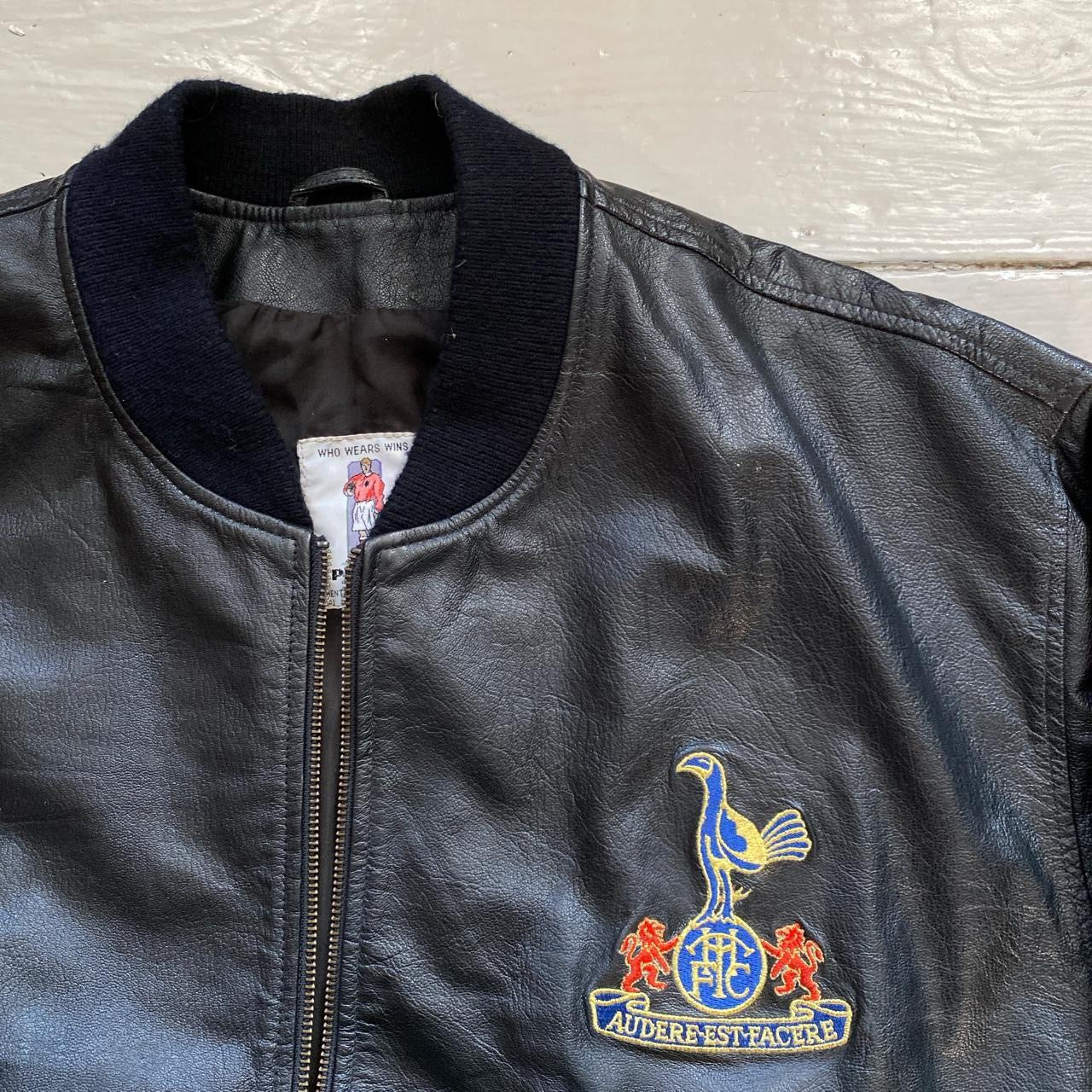 Tottenham Hotspur Vintage Leather Jacket (Large)