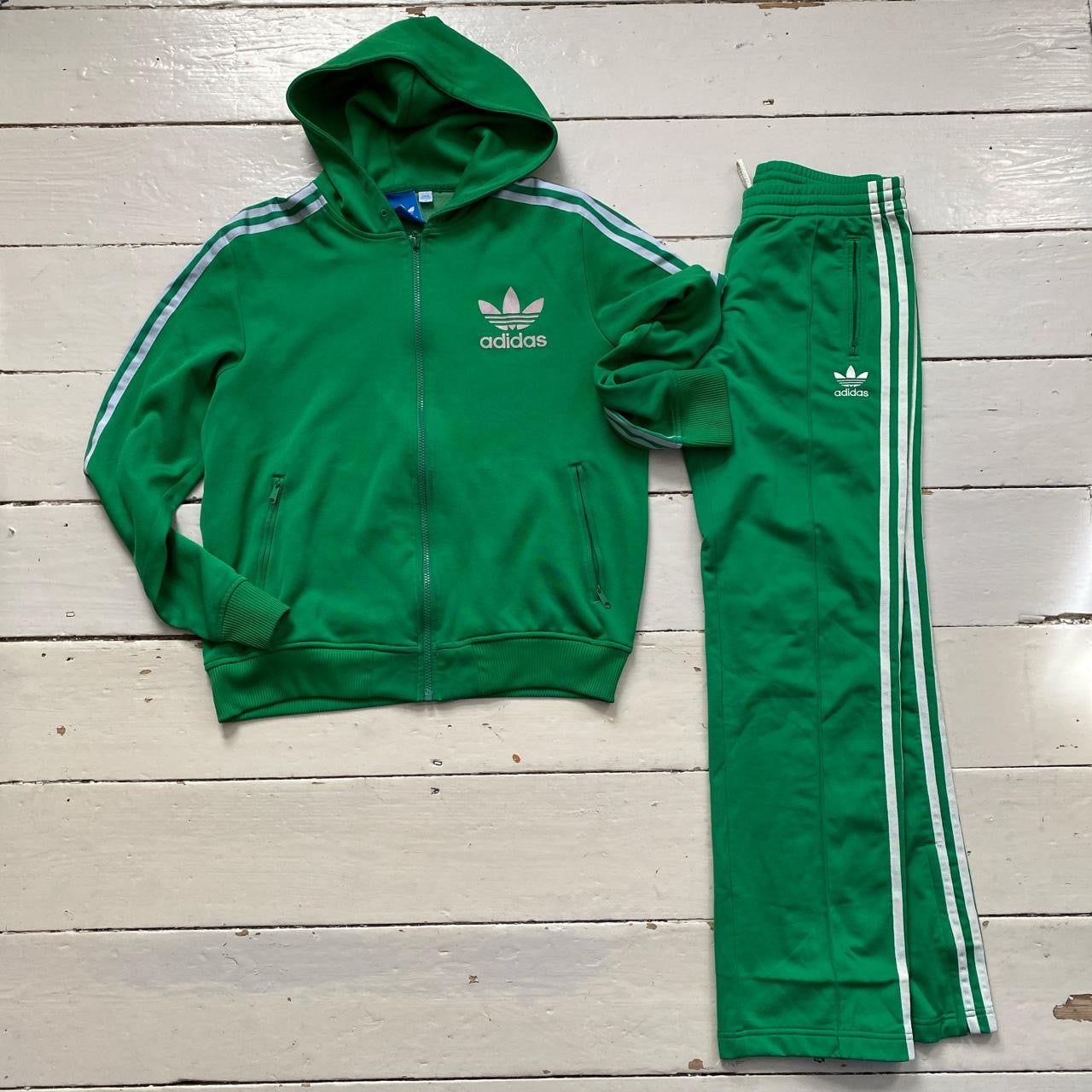 Adidas Green Tracksuit (Medium Top, Small Bottoms)