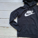 Nike Big Swoosh Womens Black Hoodie (Small)