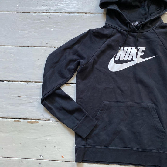 Nike Big Swoosh Womens Black Hoodie (Small)