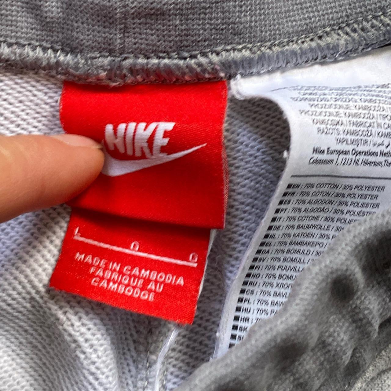 Nike Box Logo Swoosh Grey Shorts (Large)