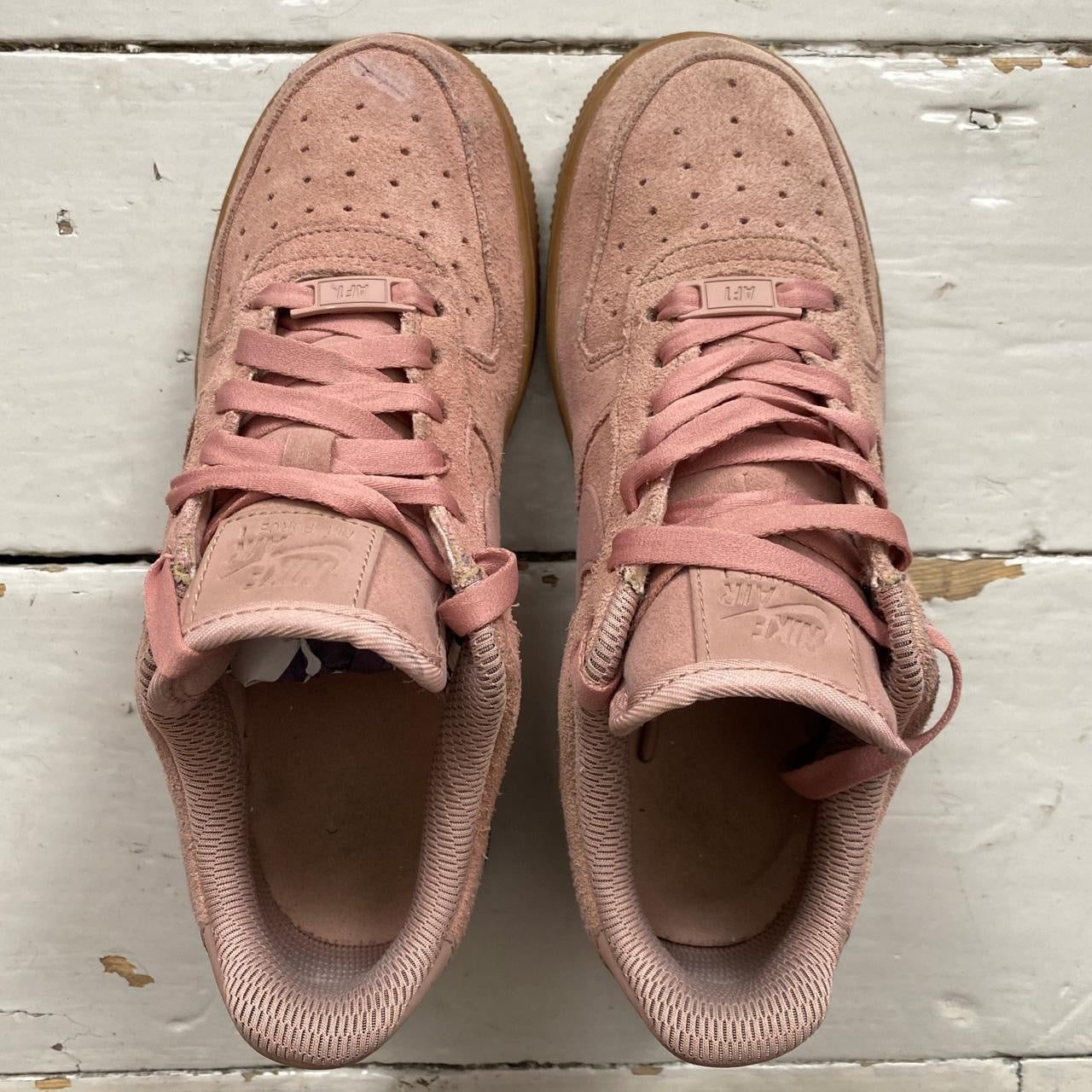 Nike Air Force 1 Suede Pink Gum Sole (UK 5)