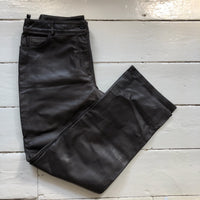 Jaeger Brown Leather Trousers (32/30)