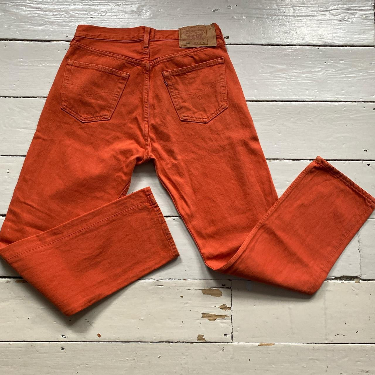 Levis 501 Orange Jeans (34/32)