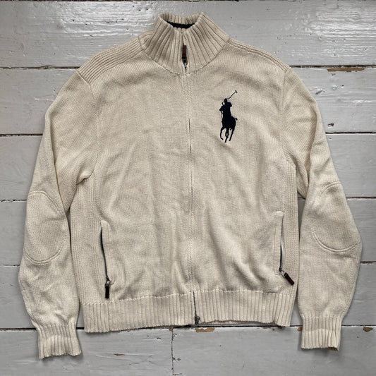 Polo Ralph Lauren Zip Cream Jumper (XL)