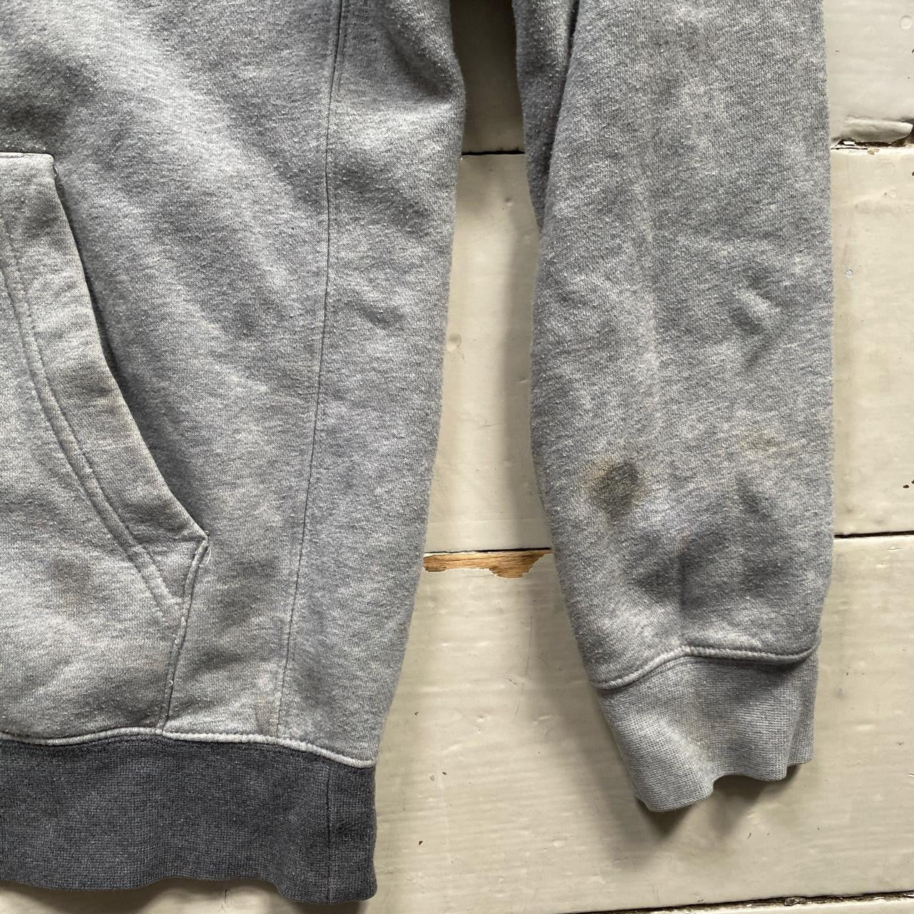 Nike Swoosh Hoodie Grey White (Small)