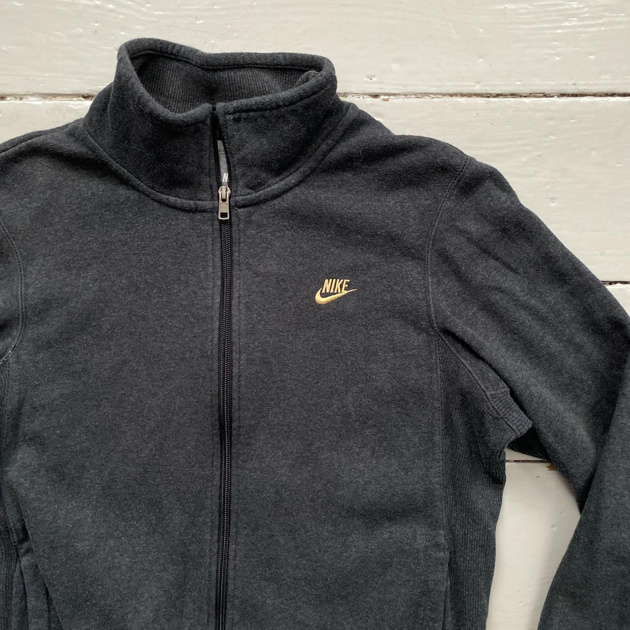 Nike Swoosh Grey Zip Jumper (Small)