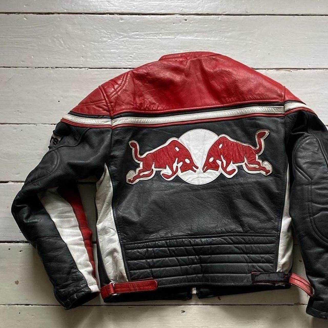 Redbull Bomber Biker Leather Jacket (Medium)