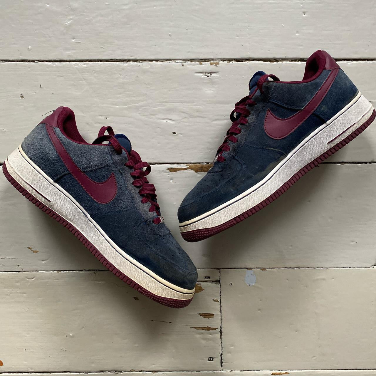 Nike Air Force 1 Grey and Burgundy (UK 11)