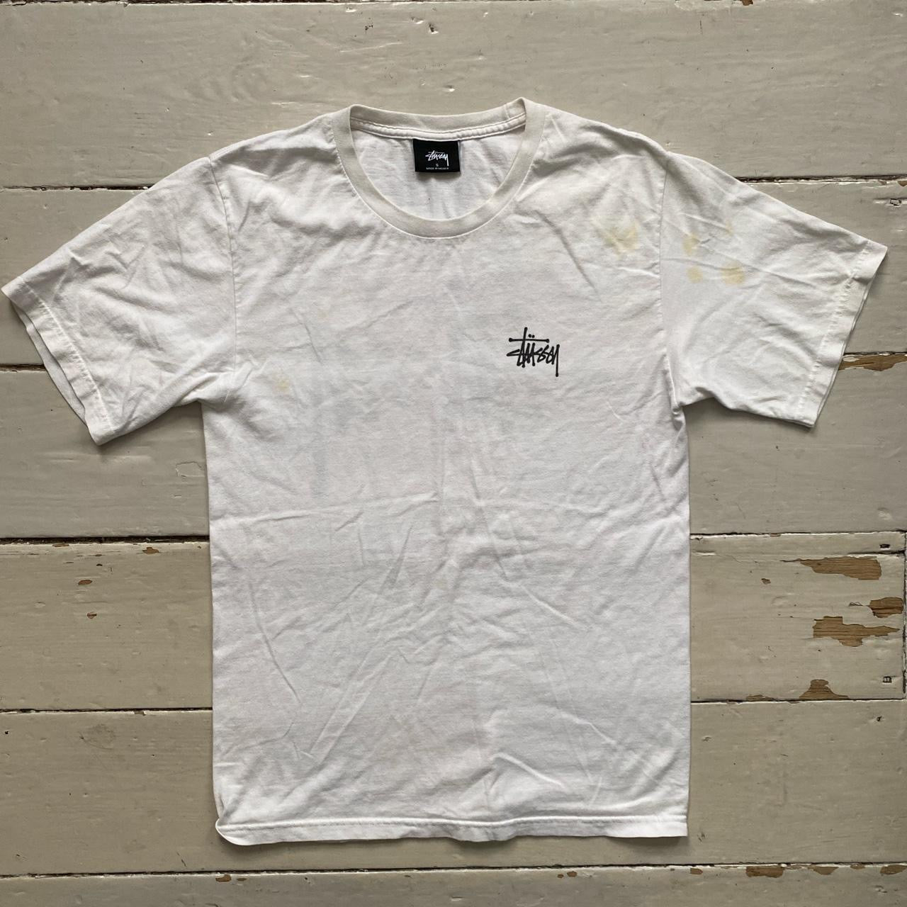 Stussy White T Shirt (Small)