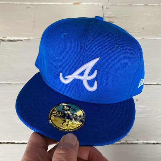 New Era Atlanta Braves Blue Fitted Cap (Size 7 3/8)