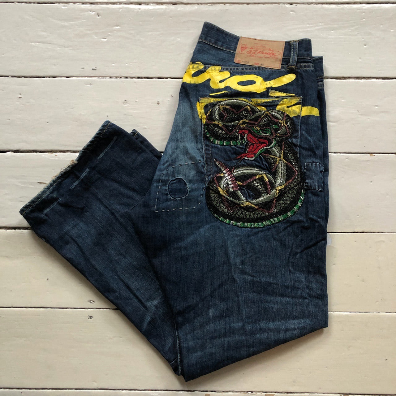 Ed Hardy Vintage Snake Spellout Jeans (40/32)