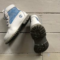 Timberland Blue and White Boots (UK 5)