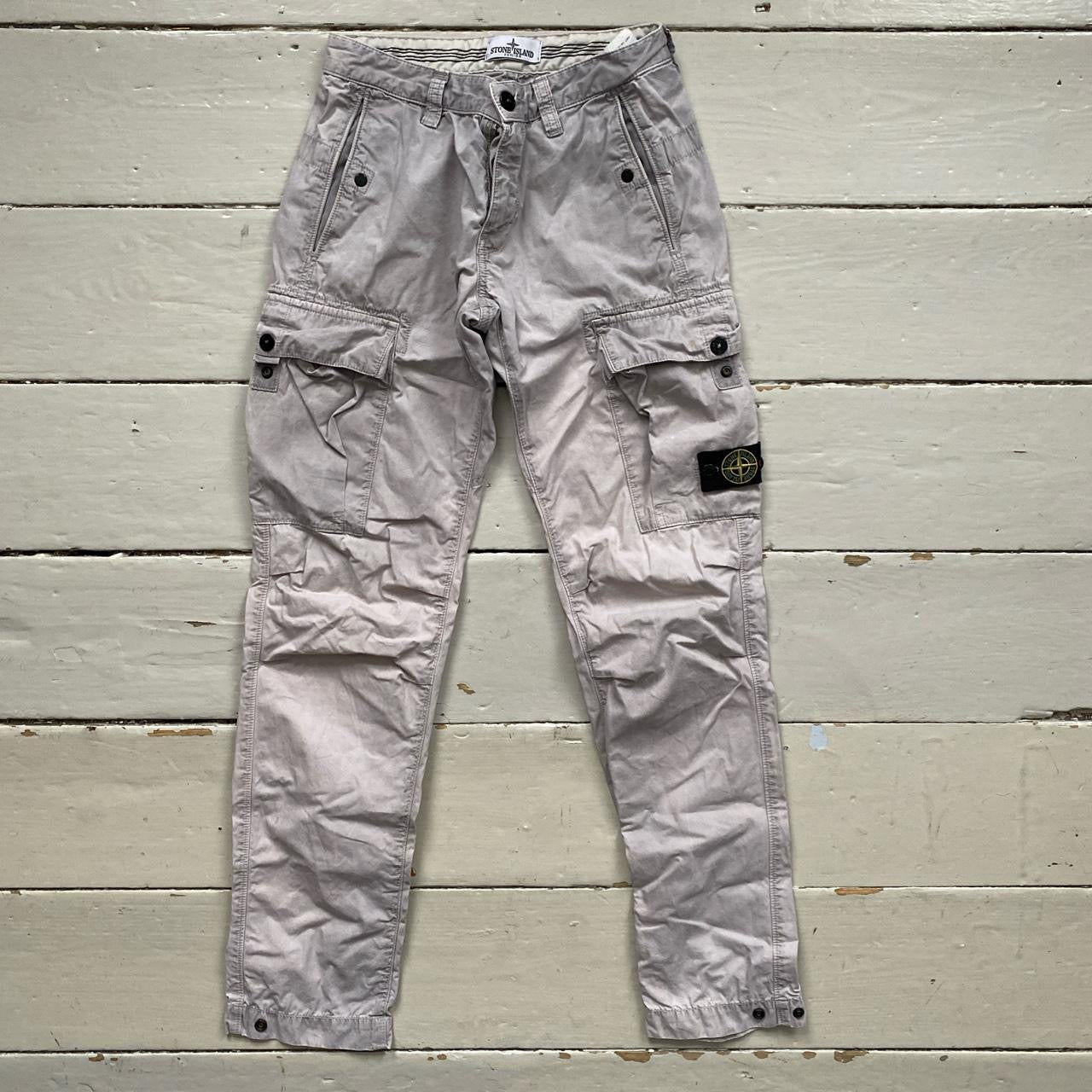 Stone Island Cream Junior Cargo Trousers (26W)