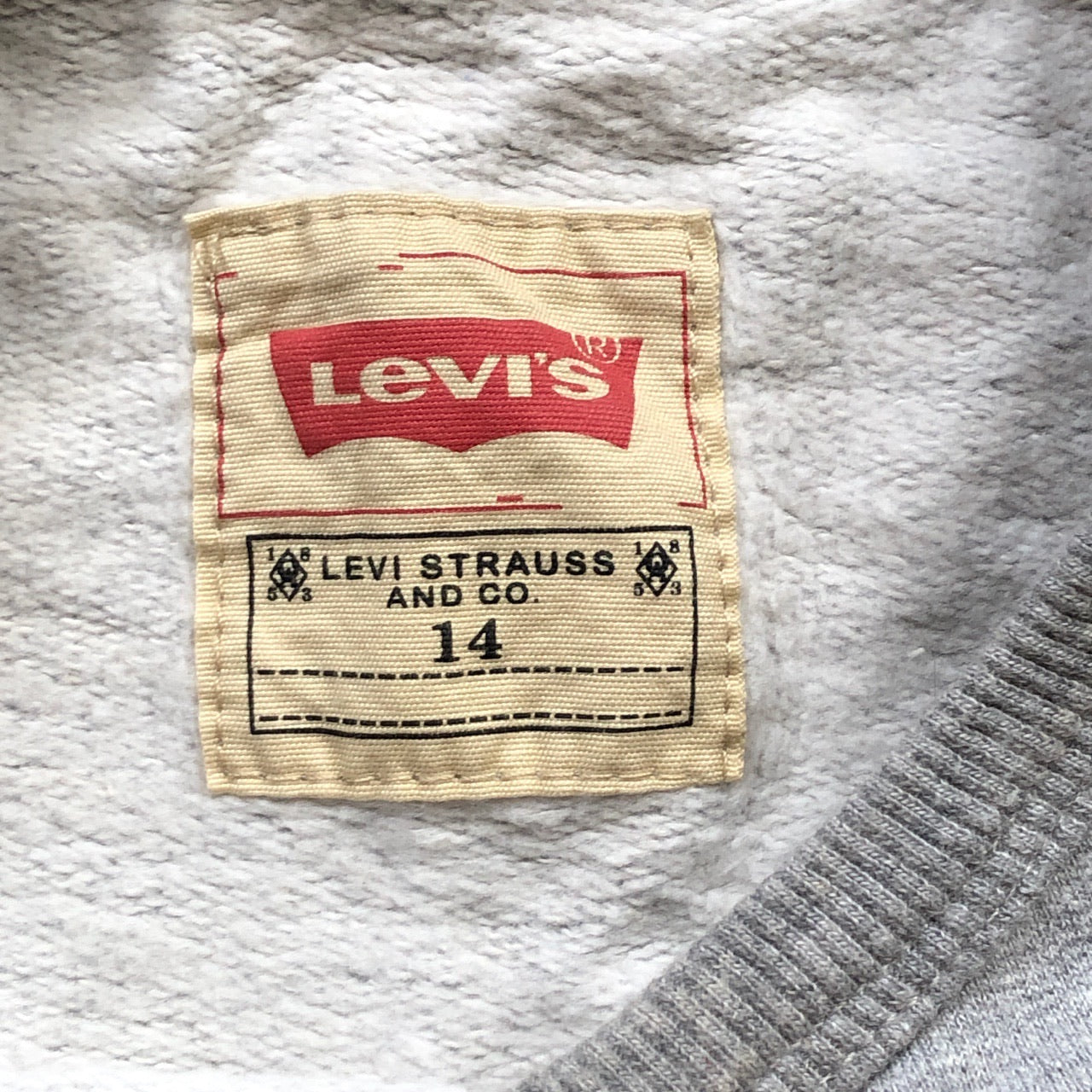 Levis Spellout Grey Jumper (Size 14)