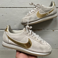 Nike Cortez Gold and Beige Suede (UK 4)