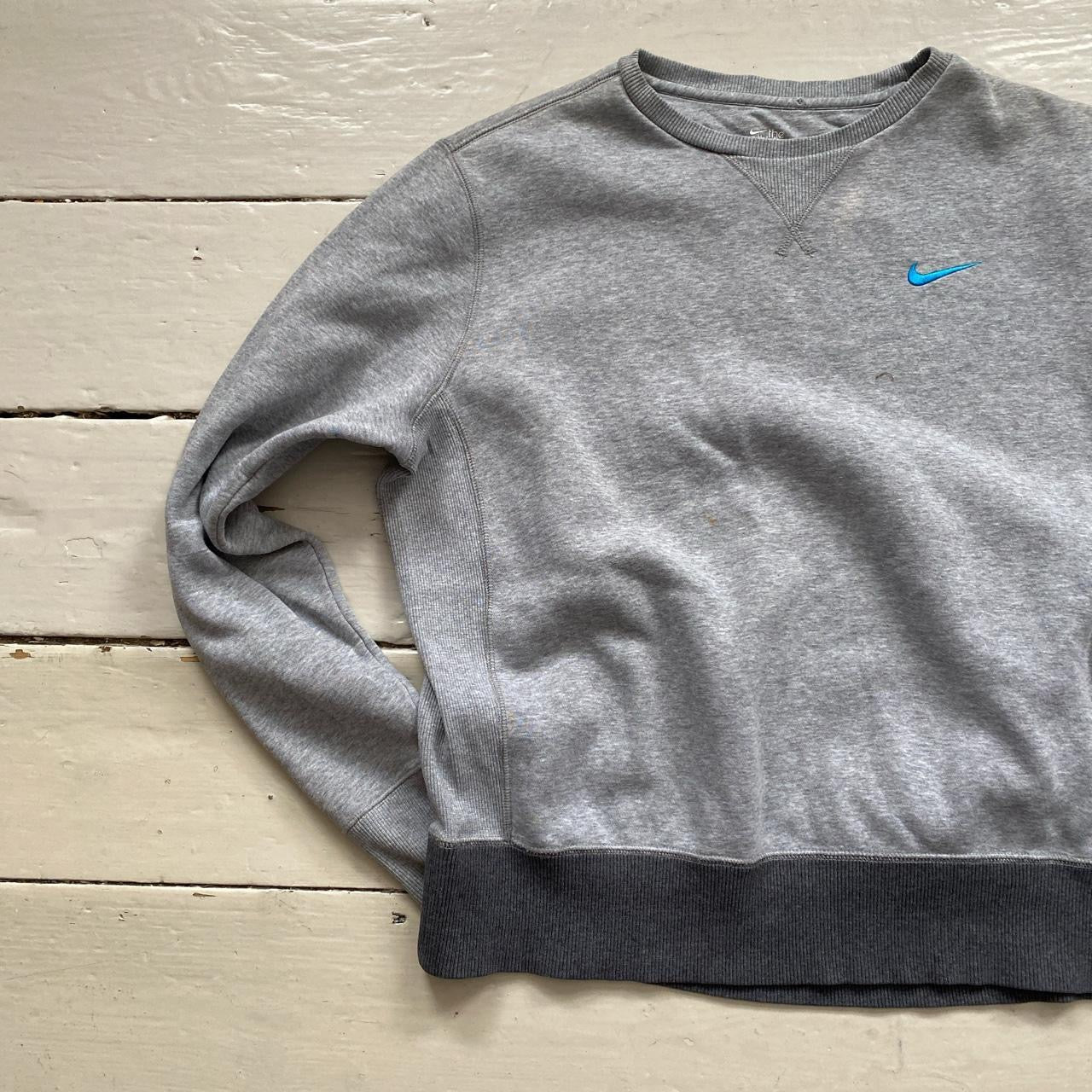 Nike Swoosh Grey Jumper (Medium)